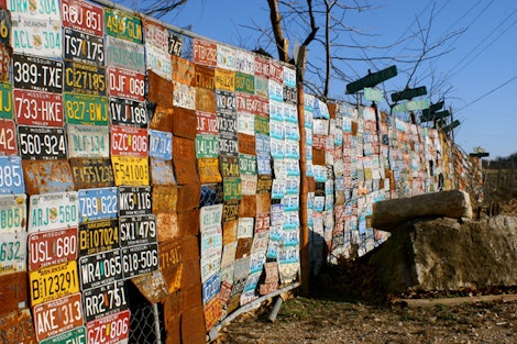 Licence Plate Wall