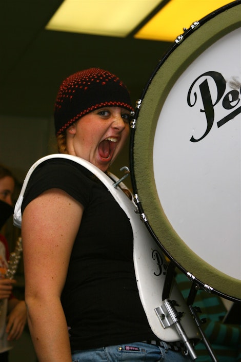 Rachel on Bass Drum